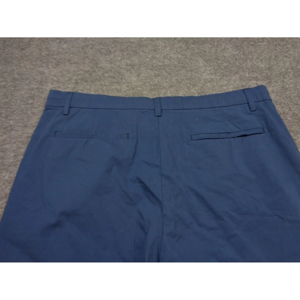Ash & Erie Shorts Men 34 Blue Chino Flat Front Stretch Twill Golf Drawstring
